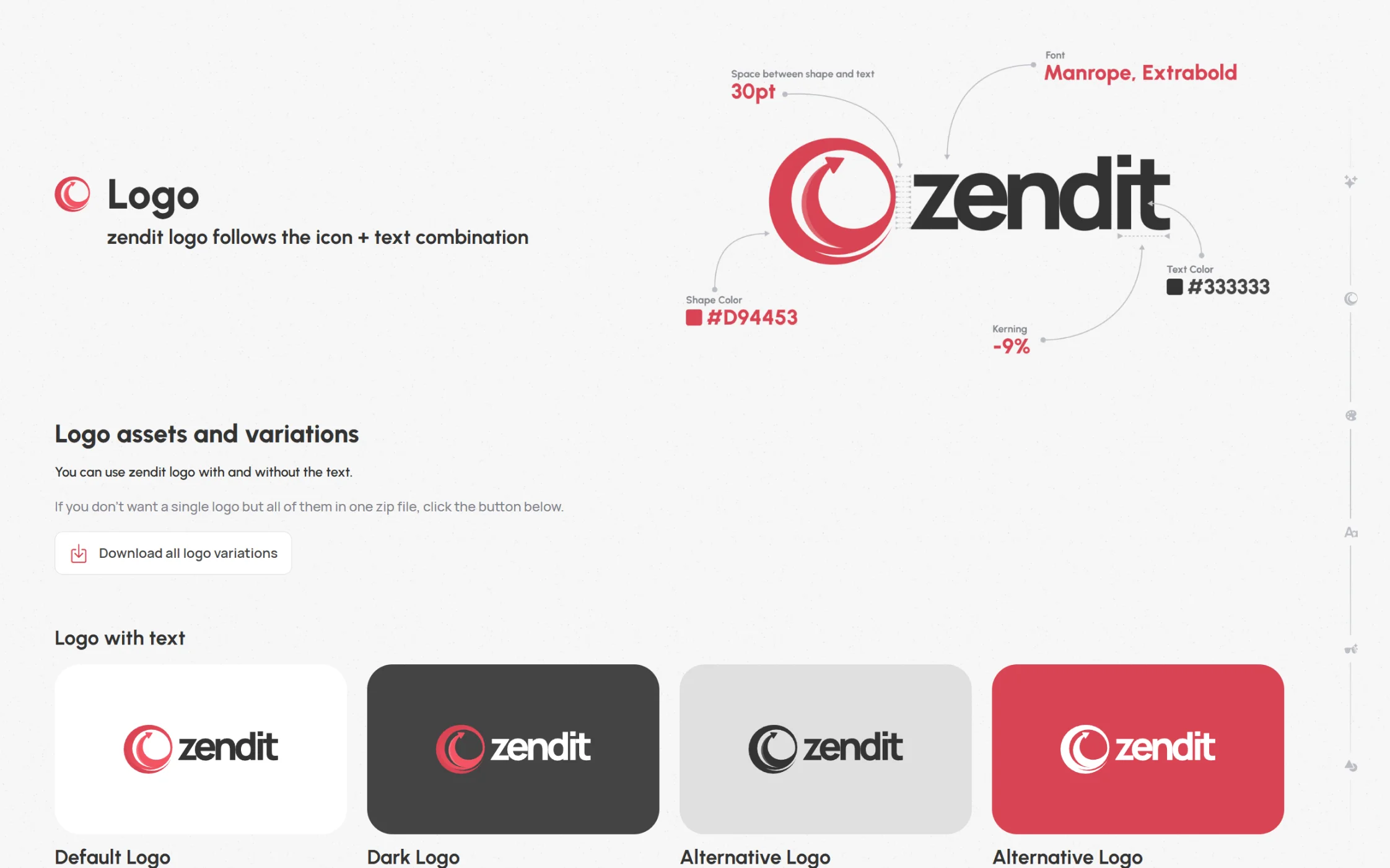 zendit logo system and variations